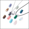 Pendentif Colliers Pendentifs Bijoux Pierre Naturelle Chakra Reiki Collier De Guérison Quartz Cristal Croix Coeur Amour Pour Femmes Hommes Drop Delivery