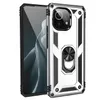 Metal Magnetic Cover Cases for Xiaomi Mi 11 Pro, Anti-Shock Cover with Ring Holder