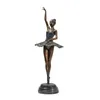 Estátua de dança da bailarina moderna estátua de bronze cisnes de flerte delicados escultura escultura de arte decoração de casa ornamento grande