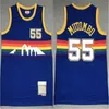 レトロバスケットボールジャージDikembe Carmelo Mutombo Anthony Allen Nowitzki Iverson Scottie Derrick Pippen Rose Larry Tyrone Johnson Muggsy Jersey