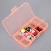 2022 New Colorful 10 Grids Adjustable Transparent Plastic Storage Box For Small Component Sewing Tools Box Beads Button Organizer Case