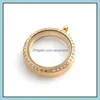 Lockets قلادات المعلقات المجوهرات أعلى الدرجات أزياء 30 مم عائم داء الإطارات الزجاجية الشفافة