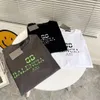 2022 Tees primavera e verão nova high end versão solta verde carta impressão moda casual em torno do pescoço de manga curta microônibus camiseta xxxxl