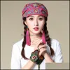 Boinas chapéus bonés chapéus luvas acessórios de moda Mulheres estilo mexicano Ethnic Vintage Bordery Flowers Bandanas Red Print Hat Flo