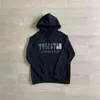 Tuta da uomo Trapstar Combinazione Felpa con cappuccio decodificata in ciniglia Pantaloni da jogging Giacca ricamata da donna verde di alta qualità