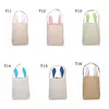 Enveloppe cadeau 40pcs Paster panier de Pâques Sac fourre-tout auditif pour enfants Burlap Jute Bucket Toy Candy Storage Handsbag Party Decorgift Wrapift