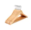 Perchas de madera multifuncionales para trajes, guardarropa, percha para ropa, acabado natural, ropa plegable sólida, tendedero de tela por mar RRA12687