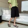 Men's Shorts Summer Belt Pleated Men Fashion Black/Beige Casual Ice Silk Korean Loose Suit Mens Formal S-XL