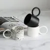 Kupalar Seramik Kupa Yaratıcı Tasarım Nordic Ins Yuvarlak Hendgrip Cups Kahve Süt Çay Drinkemugs