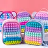 Giocattolo di decompressione Grande Pop Fidget Zaino Borsa per bambini Allevia lo stress Materiale scolastico Grandi regali di favore per feste di compleanno per ragazze