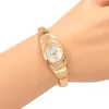 Luxury Women Bracelet Watch Golden Small Dial Crystal Diamond leisure Watches Ladies Alloy Wristwatch Hour female ladies elegant Clock