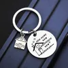 Nya hem Nya äventyr Keychains Creative House Charms Titanium rostfritt stål Key Chains Keyring Housar Warming Presents