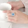 Klassische Silberringe für Frauen mit ovalem Rubin-Edelstein-Ring, Charm-Damenschmuck, Geschenk, Saphir-Ring