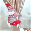 Party Favor Fournitures d'événements Festive Home Garden Décor de Noël Creative Rideau Boucle Cartoon Doll Decorat Dhqlo