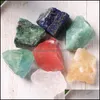 Loose Gemstones Jewelry 7 Different Yoga Energy Stone For Handmade Rope Braided Pendant Necklaces Bracelets Findings Dhvni