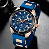 Wristwatches 2022 Top LIGE Brand Casual Fashion Watches For Man Sport Military Silicagel Wrist Watch Men Chronograph Relojes Hombre