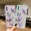 Bling Gitter Schmetterling Hüllen für Samsung A54 A34 S23 A14 A73 A53 A33 A13 A73 A32 A22 A12 4G 5G S22 Ultra A23 Fashion Starry Hard Acryl TPU Hybrid Transparente Abdeckung