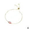 Chaîne à maillons de haute qualité plaqué or cuivre boîte bracelets pour femmes à la mode élégant charmant mousseux fraise Zircon bijoux de fête Inte22