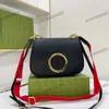 Nuovo Blondie Pulnamera in pelle Interlocking motivazione Designer Womens Handbag Green Red Web Cintchbody Clutch Borse