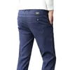 Men's Pants Fashion Men Trousers Navy Blue Suit 2022 Casual Skinny For Male Slim Plaid Breathable Work