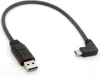 Кабель-адаптер USB C-конвертера USB 3.0 A к типу C, угловой, правый/левый, для синхронизации данных, зарядный шнур, 90 градусов