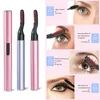 Bärbar elektrisk uppvärmd ögonfransböjare Pen Style Långvarig form Ögonmakeup Curling Kit Cosmetic Tool Mascara