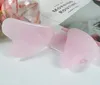 Rosenkvarts rosa Jade Guasha Board Naturstenskrapa Kinesisk Gua Sha pad Massageverktyg för ansikte Nacke Rygg Kroppsmassagestenar