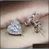 Brincos de garanhão jóias moda de cristal strass coração para mulheres ouvido dia namorado aniversário presente festa de aniversário entrega 2021 miwzo