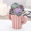 Plastvasimitation Ceramic Home Decoration European Cactus Wedding Decoration Unbreakable Creative Pen Holder Storage Box 210409