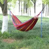 Single Hammock 200x100cm Total Length 290cm Load 260lb Cotton Canvas Hammock for Patio Porch Garden Backyard Lounging Outdoor and Indoor