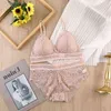 Sexy Lace Bra Set For Woman Seamless Push Up Lingerie Set Floral Underwear Ultra Thin Bra And Panty Summer Panties Intimates 2Pcs L220727