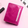Contact's Women Wallets Luxury Brand Small Coin Purse Hasp Card Holder Genuine Leather Wallet for Female Quality Money Bag Rose