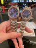 3 цвета бриллианты часы Mens Ladies Luxury Watches Datejust из нержавеющей стали.