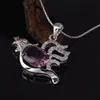 Pendentif Colliers Blanc Belle Plaqué Femmes Collier En Cristal Violet Pour GiftPendant