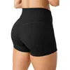 Women Summer Thin Close-fitting Sports Shorts Solid Color Elastic High Waist Leggings for Yoga Y220417