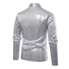 Giacca sportiva da uomo con paillettes nere da strada Giacca da discoteca da uomo Disco Dancer Club Party Giacca da uomo Casual Hip Hop Swag Abbigliamento per uomini a vita bassa 220801