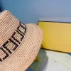 Designer Damesbrief Bucket Hats Men Fashion Lafite Straw Cap Hat For Women Embets Raffia Casquette Caps Heren hoeden Bonnet Beanie 2207254D