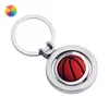 Chaves de chaves da moda do calçada de basquete rotativo formato de borracha anel de chave de borracha Anel Pequenos Acessórios pendentes XBFF miri22