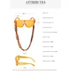 Chain Link Sunglassesの女性の高級ブランドファッションパンクサングラスSteampunk Sunglass W220422