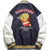 Lose Bomberjacke Männer Lustige Grafik Brief Stickerei Baseball Mäntel Paar Casual Retro Harajuku Outwear Herbst Streetwear 220805