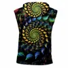 Mens Colored Vortex Creative Selling Hooded Tank Top 3D Printed Casual Circular Pattern Large Size 5XL 220623