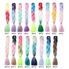 24 pollici 100G sintetico tinsel intrecciare i capelli ombre tre quattro colori trecce jumbo estensioni dei capelli più colori