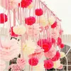 Couronnes de fleurs décoratives bricolage 12''30CM grand pompon papier de soie pompons embrassant des boules pour la décoration de la maison fête de fête Supplie