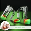 Bongs Zubehör Dab Rig Shisha 14 mm Glas Aschefänger männlich weiblich Aschefänger für Bong Dab Rigs Quarz Banger mit 10 ml buntem Silikonbehälter Reclaimer