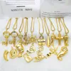 Colliers pendentiels Collier de couleur dorée pour femmes 3 PCS Charmandat Chaîne Engagement Anniversaire Party Retro Neck Jewelry Cadeaux