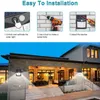 Lampade da parete solari IP65 Sensore di movimento esterno impermeabile wireless Giardino Patio Cortile Garage Illuminazione di sicurezza