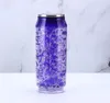 プラスチックコーラ砕いた氷水ボトルクリエイティブ缶ダブルプッシュ蓋ストローカップギフトアウトドアスポーツキャンプ旅行ケトルLT0170