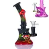 3D Vidro Feito à Mão Hookahs 14mm Feminino Joint Beaker Glass Oil Dab Rigs Bong Mini Pequeno Halloween Cogumelo Estilo Único Água Tabaco Bongos Tubos