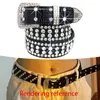 Paski Bling Women talia kryształowy kryształowy kryształowy pasek regulacyjny diamentowy szczupły zespół moda na szorty worki