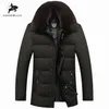 Veste d'hiver hommes grand col de fourrure véritable capuche canard doudoune épaisse doudoune hommes manteau chaud 2XL 3XL 4XL 201209